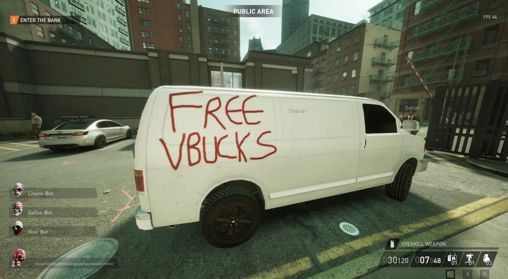 Epic's Free Vbucks Getaway Van PayDay 3 Mod Download